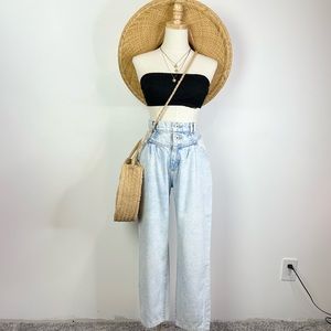 Vintage Lee Acid Wash High Waisted Denim Mom Jeans